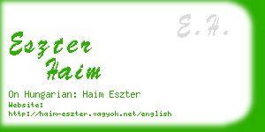 eszter haim business card